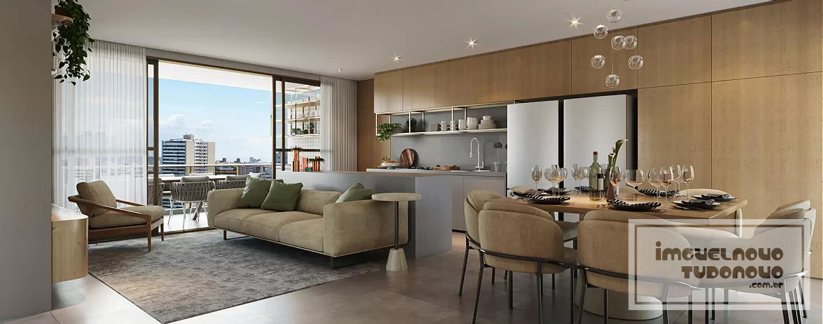 Sala apto. 124m²