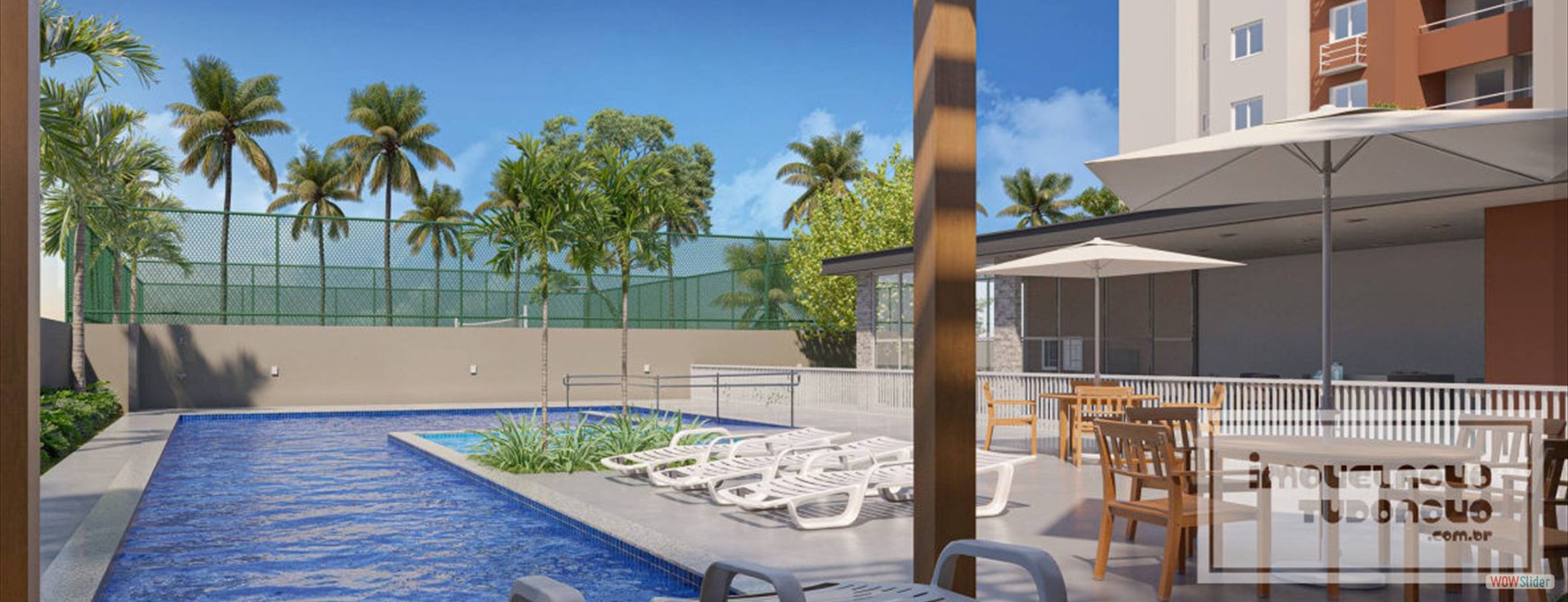 Piscina adulto com raia