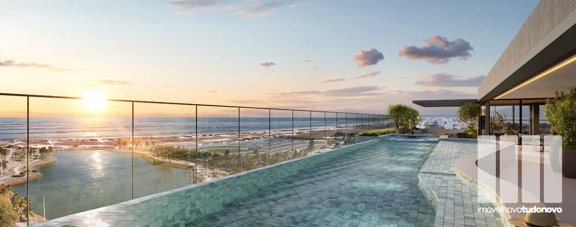 Piscina Aquecida com Hidro e Borda Infinita