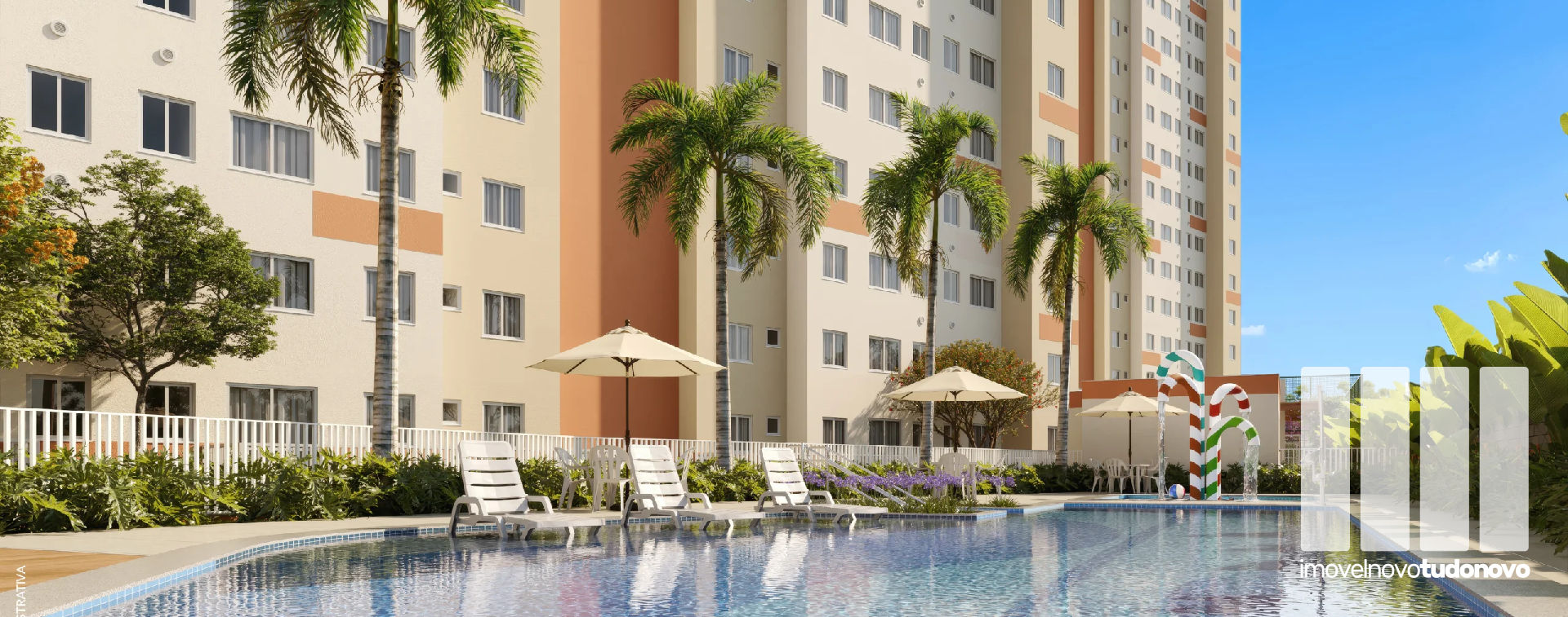 Piscina adulto com raia