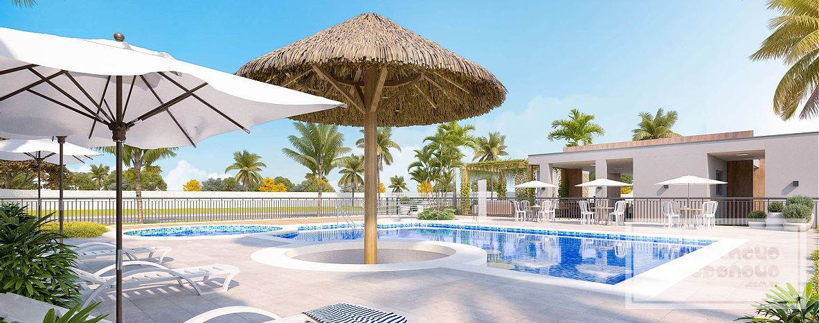 Piscina com bar molhado