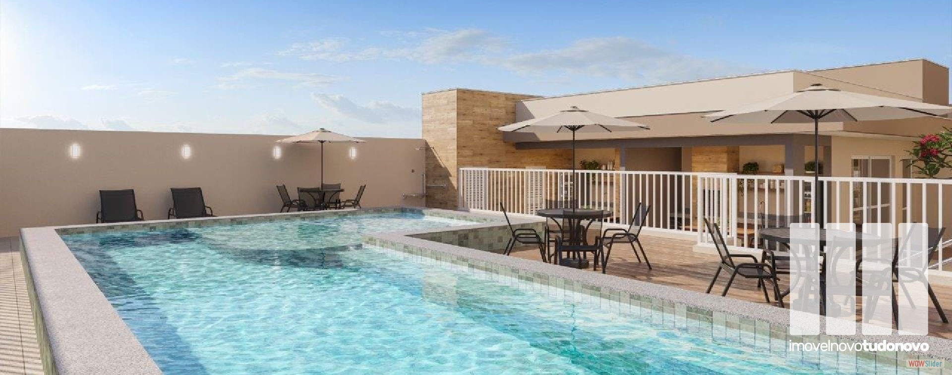 Piscina adulto com raia
