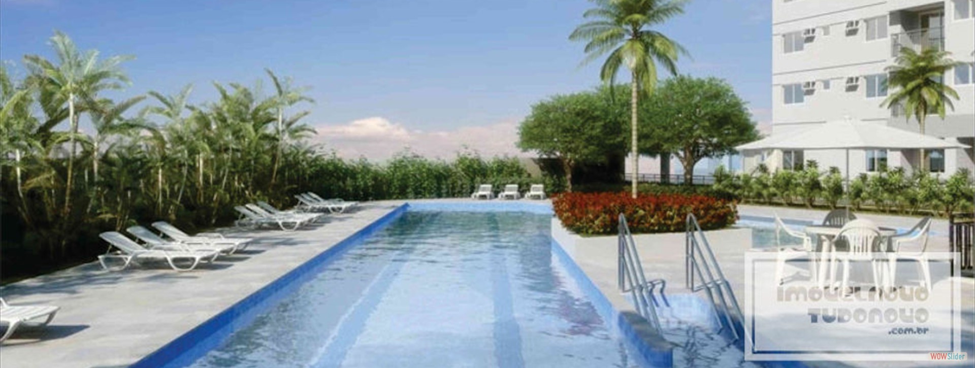 Piscina adulto com raia